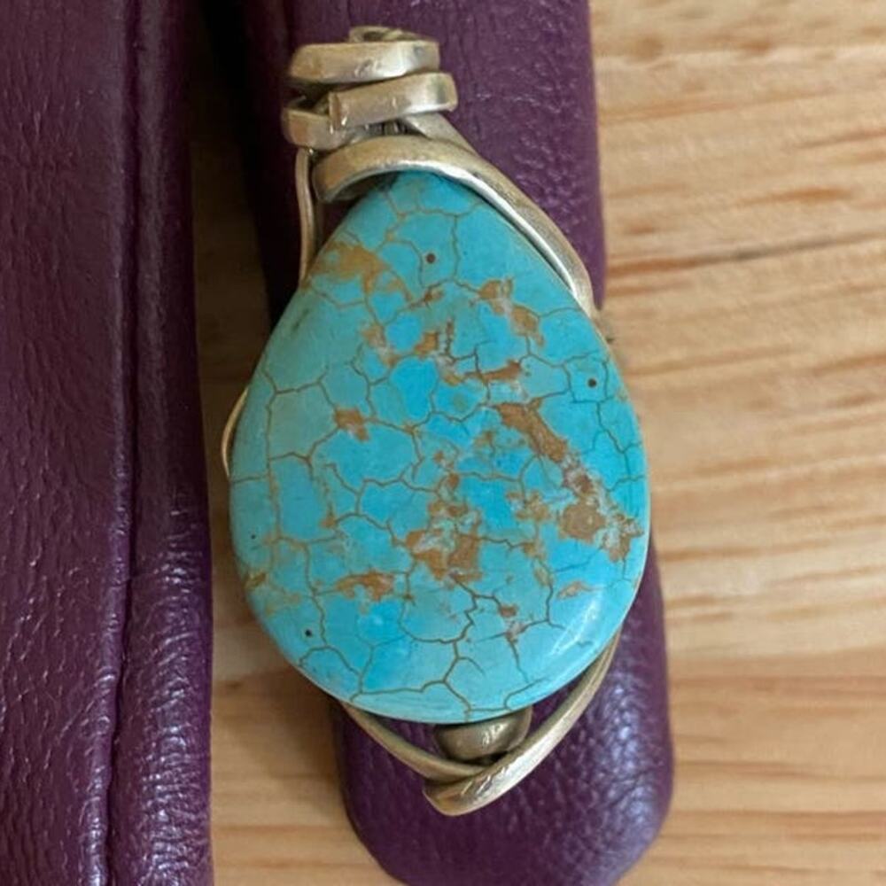 Turquoise Stone Ring - image 2